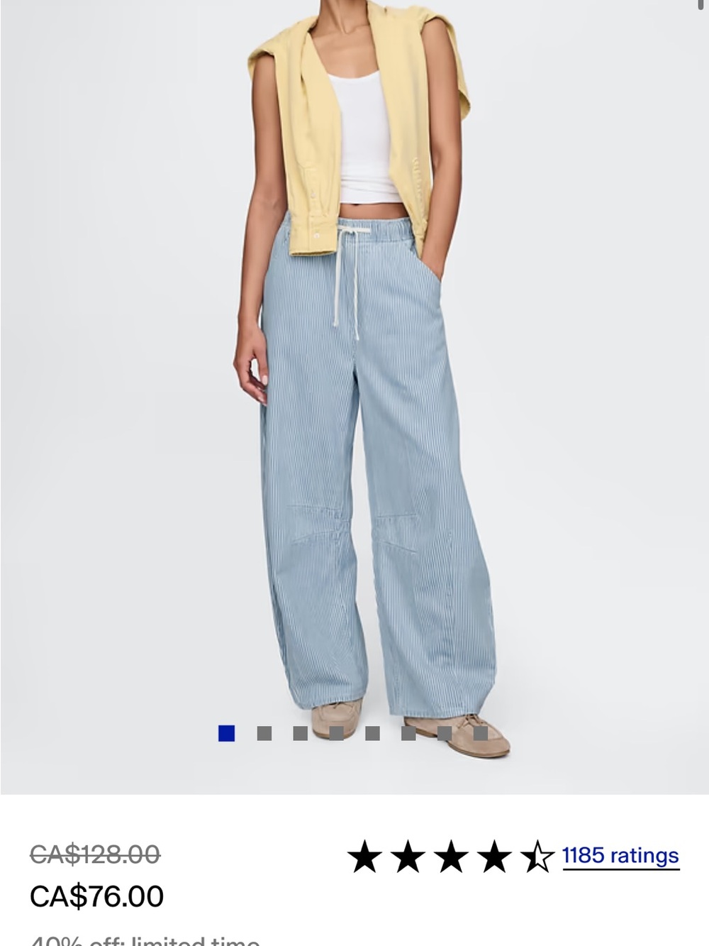 Mid Rise UltraSoft Denim Stripe Easy Horseshoe Jeans . Size small